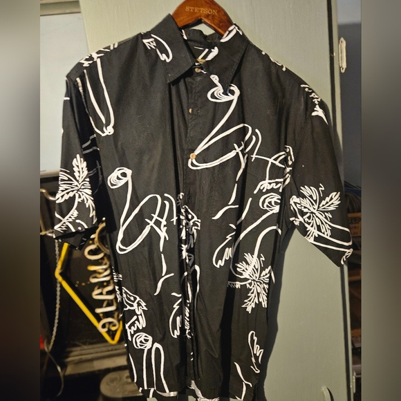 Men's Cowboy Themed SS Hawaiian Style Shirt - Picture 1 of 4
